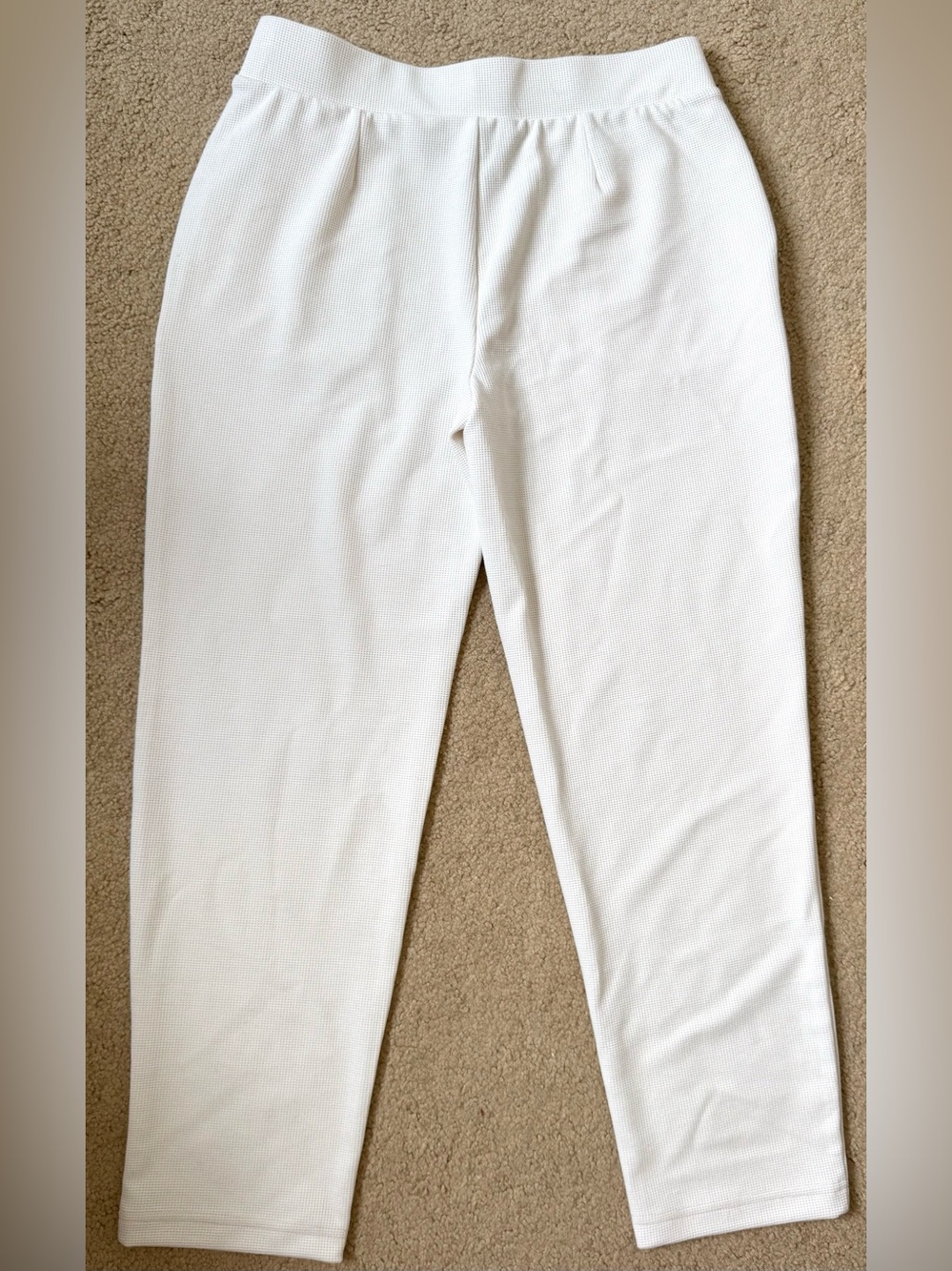 NWT Chico’s Zenergy Soft Waffle Tapered Ankle Pants | Cream Size 0 - Picture 5 of 8